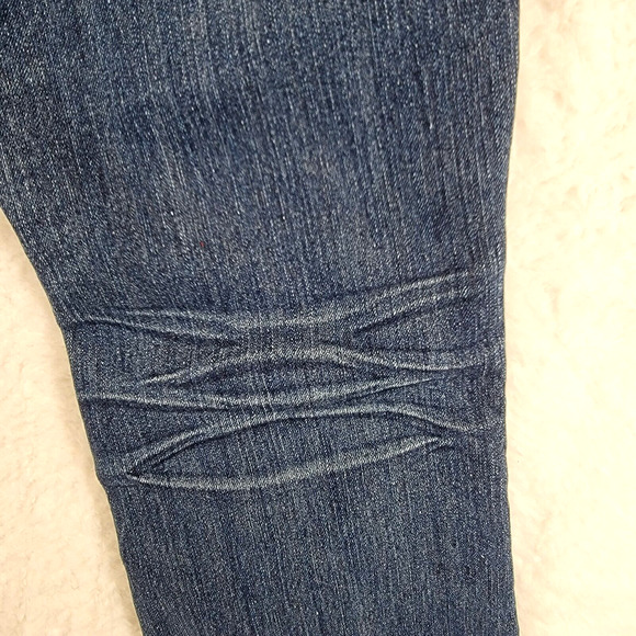 Vanilla Star Jeans Women 10 Bootcut Dark Wash Fade Distressed Embellished Y2K - Picture 10 of 12